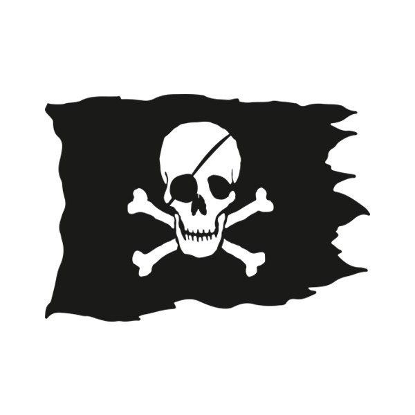 a pirate flag with a skull on it