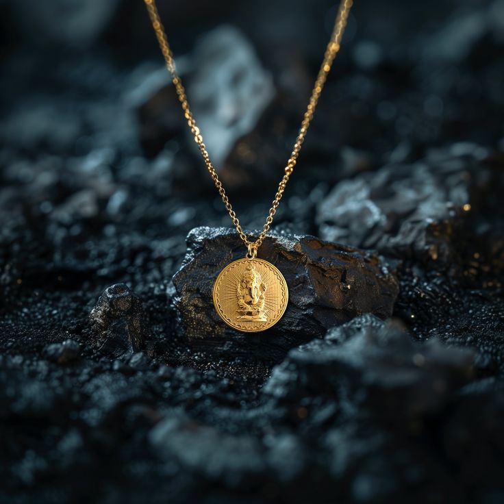 PENDANT INFORMATIONThis pendant is made of real, solid gold.• Made in USA• Material: 14k or 18k solid gold• Finish: polished• Height: 1.15" (29 mm) | *includes the small circle, bail dimensions not included• Width: 1" (26 mm)• Pendant weight: approx. 6 grams (14k)• Bail: fits up to 4 mm chains• Solid back, not hollow• A certificate of authenticity is included• Delivered in our elegant jewelry box, making it the perfect gift Shipping: All of our orders are custom-made. Please allow approximately 3 weeks for production and shipping. Shipping includes a tracking number and signature confirmation. The production timeline is an estimate and may fluctuate. Return policy: Due to the custom-made nature of our orders, we are unable to offer refunds.However, we are committed to ensuring your satisfa Ganesh Pendant, Phoenix Pendant, Gold Dragon, Small Circle, Solid Gold Chains, Tree Of Life Pendant, Box Making, Dragon Pendant, Yellow Gold Pendants