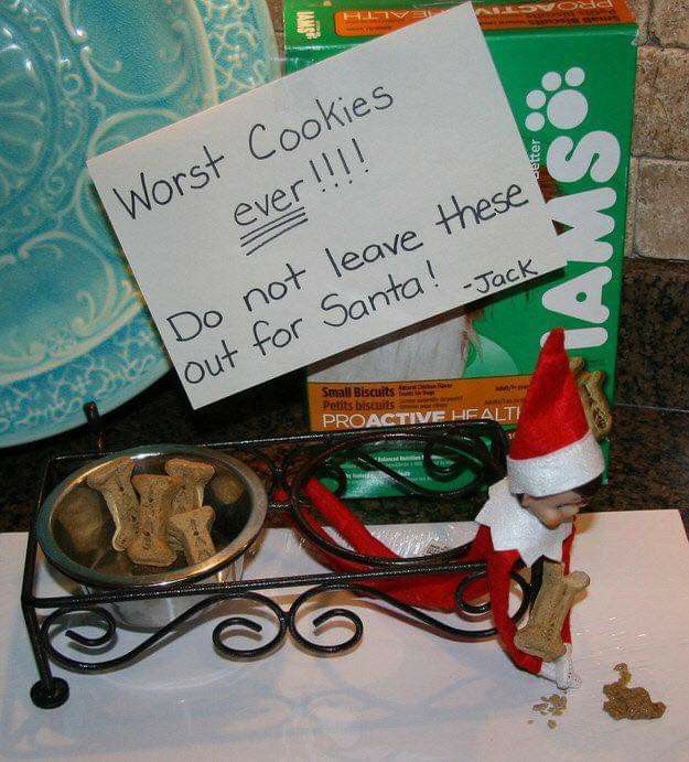 a sign that says worst cookies ever i'll do not leave these out for santa