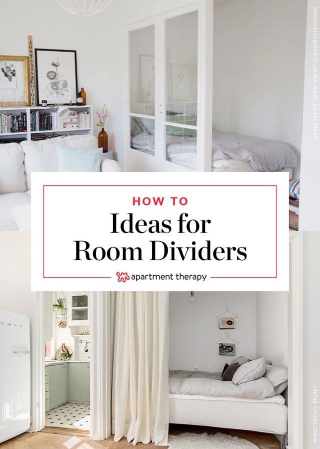 a bedroom with white walls and wood flooring is featured in the article how to ideas for room dividers