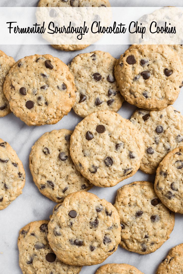 chocolate chip cookies with text overlay