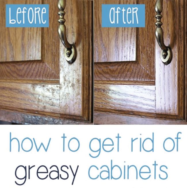 how to get rid of greasy cabinet doors