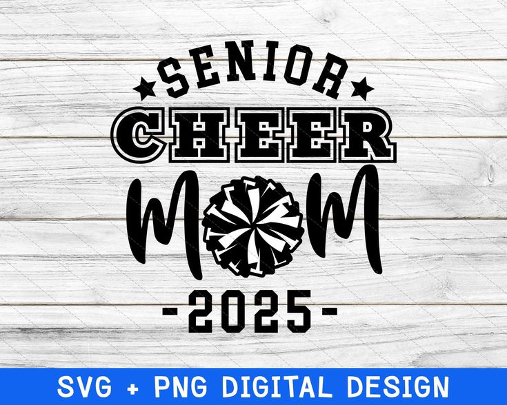 senior cheer mom svg and png design