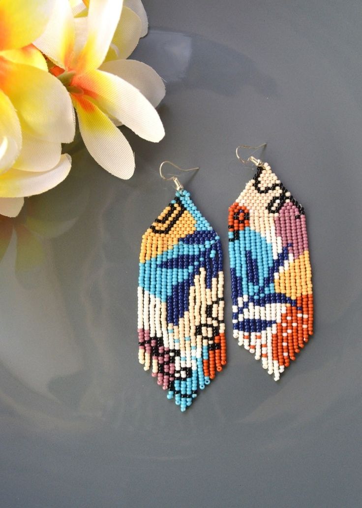 Fringe Earring, Beaded Fringe Earrings, Women Earrings, Earrings Bohemian, Beaded Jewelry Patterns, Bohemian Earrings, Beaded Fringe, Fringe Earrings, Jewelry Patterns