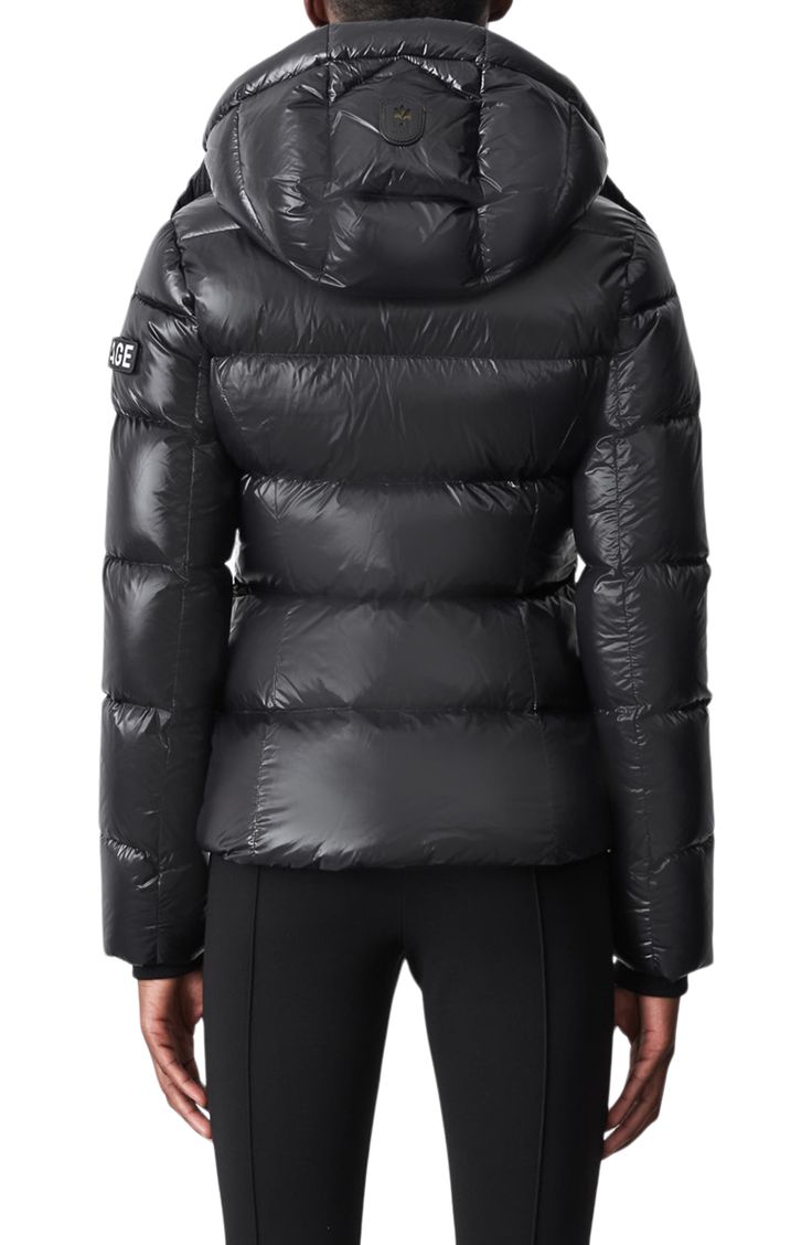 Designed with a signature sleek fit and full functionality, this down puffer jacket features lined zip pockets and an adjustable storm visor to keep out cold. Timeless tiers and a lustrous high-shine finish mean you'll actually feel stylish wearing it, while a removable hood gives you options. Lined, with down fill 100% nylon Dry clean Imported Down Puffer Jacket, Fabric Gift Bags, Detachable Hood, Ski Jacket, Personal Shopping, Puffer Jacket, Down Jacket, Patch Logo, Coats For Women