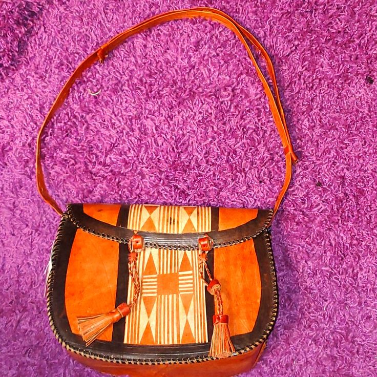 A Beautiful One Of A Kind Crafted Handbag. Purchased During A Vacation In One Of The Africa Countries. New With Tag Brown Handheld Flap Bag, Brown Satchel Shoulder Bag With Mobile Phone Pocket, Brown Handheld Shoulder Bag With Phone Pocket, Brown Handheld Shoulder Bag With Mobile Phone Pocket, Brown Handheld Shoulder Bag With Mobile Phone Holder, Brown Leather Lined Hobo Shoulder Bag, Brown Pouch Flap Bag For Daily Use, Brown Leather Shoulder Bag With Mobile Phone Pocket, Brown Handheld Flap Bag For Everyday Use