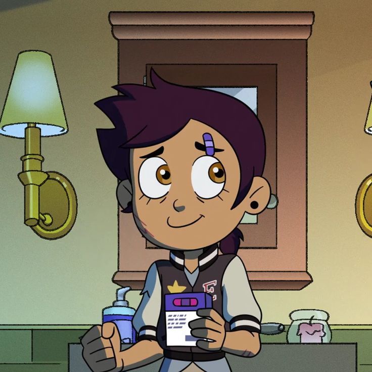 a cartoon character holding a clipboard in his hand and looking at the camera with an evil look on his face