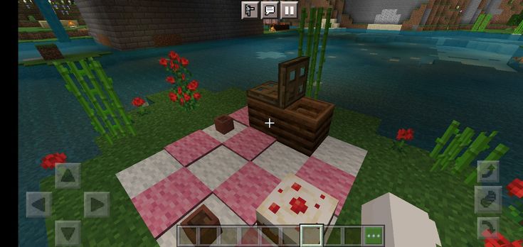 Picnic Area Minecraft, Minecraft Picnic, Picnic Area, Picnic Blanket, Minecraft, Outdoor Blanket, Building, Art