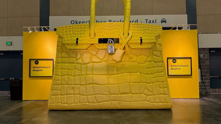 The New York-based artist known as "GEO" has created an art installation that riffs on Hermès' prized style...