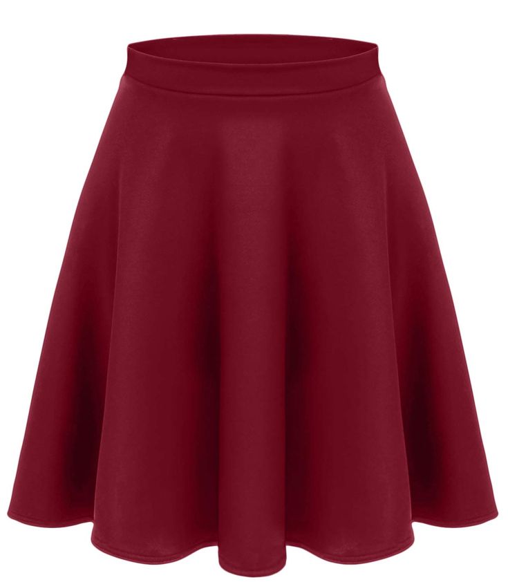 PRICES MAY VARY. Revel in the convenience and beauty of the burgundy midi skirts for women, your perfect selection for basic every day wear and dressier events. The skater style midi skirt is figure flattering with its high waisted style, stretch fabric and slimming cut. The flared and full a line skirt offers a variety of colors for endless selection. From the essential black midi skirt and other colors, you have every basic shade to suit your fancy! It is the ideal pull-on knee-length skirt, w Burgundy Midi Skirt, Midi Skater Skirt, Style Midi Skirt, Full Flared Skirt, Pink Midi Skirt, Holiday Skirts, Burgundy Skirt, Formal Office, Skirt For Women