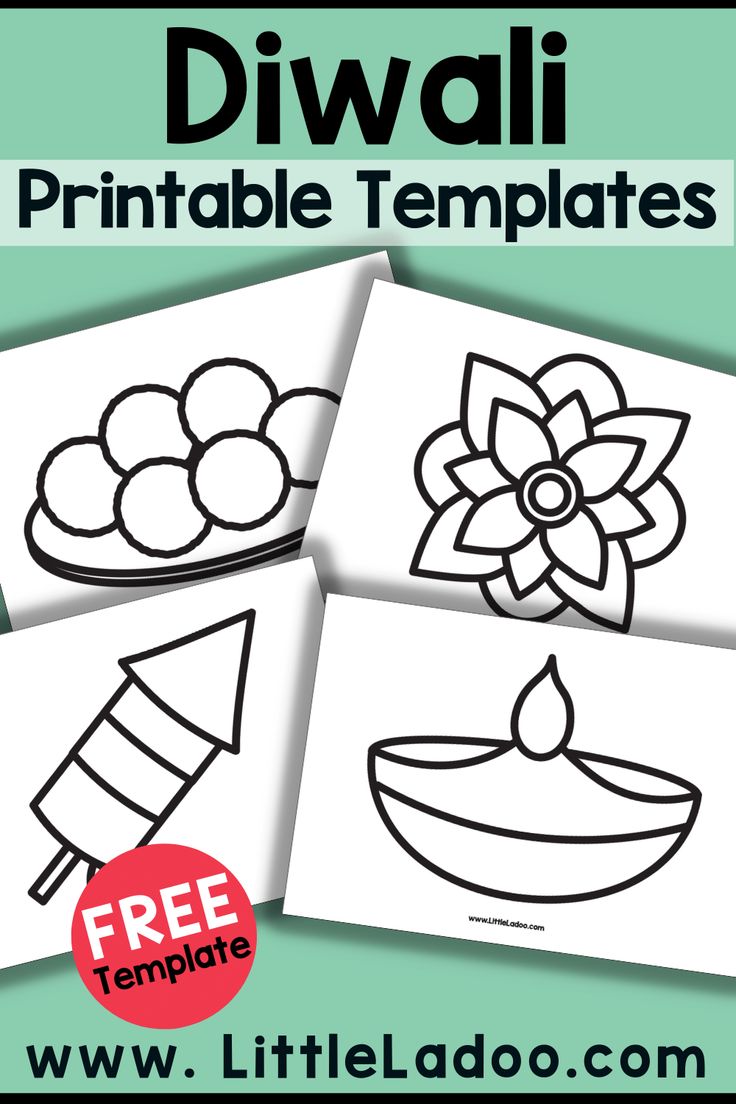 Diwali Craft Templates Diwali Art For Toddlers, Diwali Coloring Pages Free Printable, Diwali Montessori Activities, Simple Diwali Craft, Diwali Ideas For Preschool, Divali Ideas Crafts Preschool, Diwali Free Printables, Diwali For Kindergarten, Rangoli Template Free Printable