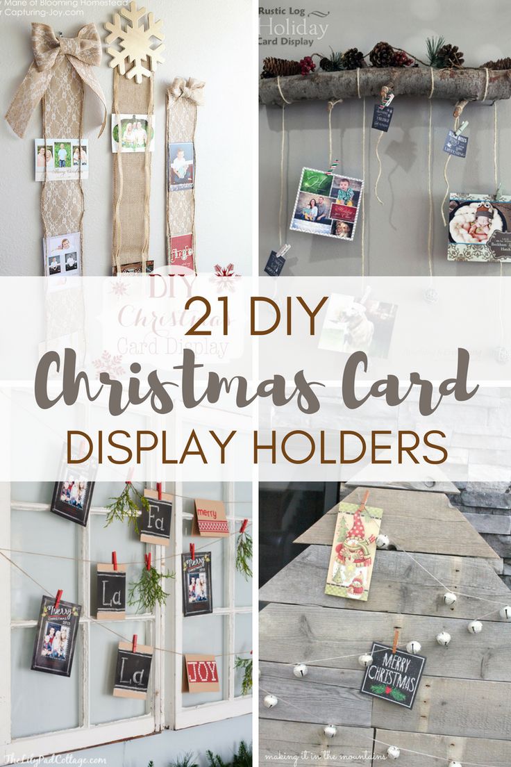 diy christmas card display holders