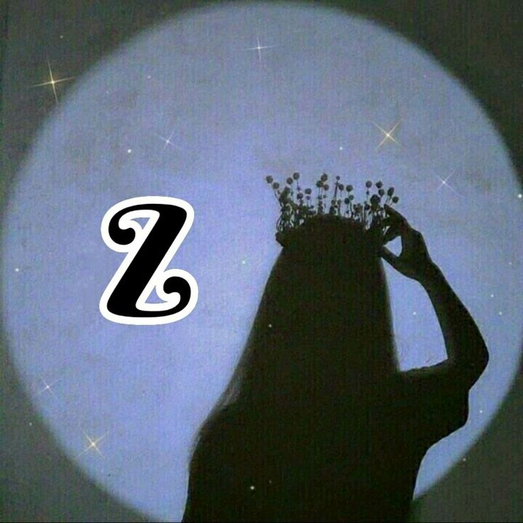 the silhouette of a woman with a crown on her head is shown in front of a full moon