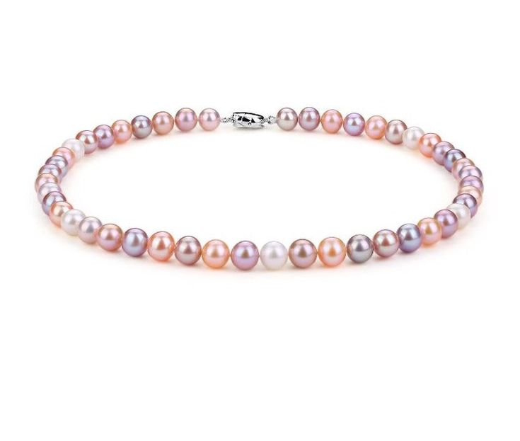 Multicolor Freshwater Pearl Necklace,7.5-8mm #pearls #PearlBeauty #pearlsarealwaysappropriate #pearlsmile #pearlstrand #pearlsofwisdom #PearlJewelry #PearlNecklace #goldensouthseapearls #jewelrygram Elegant Multicolor Single Strand Pearl Necklace, Elegant Multicolor Pearl Necklace For Formal Occasions, Elegant Multicolor Pearl Necklace Gift, Multicolor Round Beads Pearl Necklace, Multicolor Single Strand Round Pearl Necklace, Multicolor Round Pearl Necklace, Pearl Drop Earrings Wedding, Floating Pearl Necklace, Colored Pearls