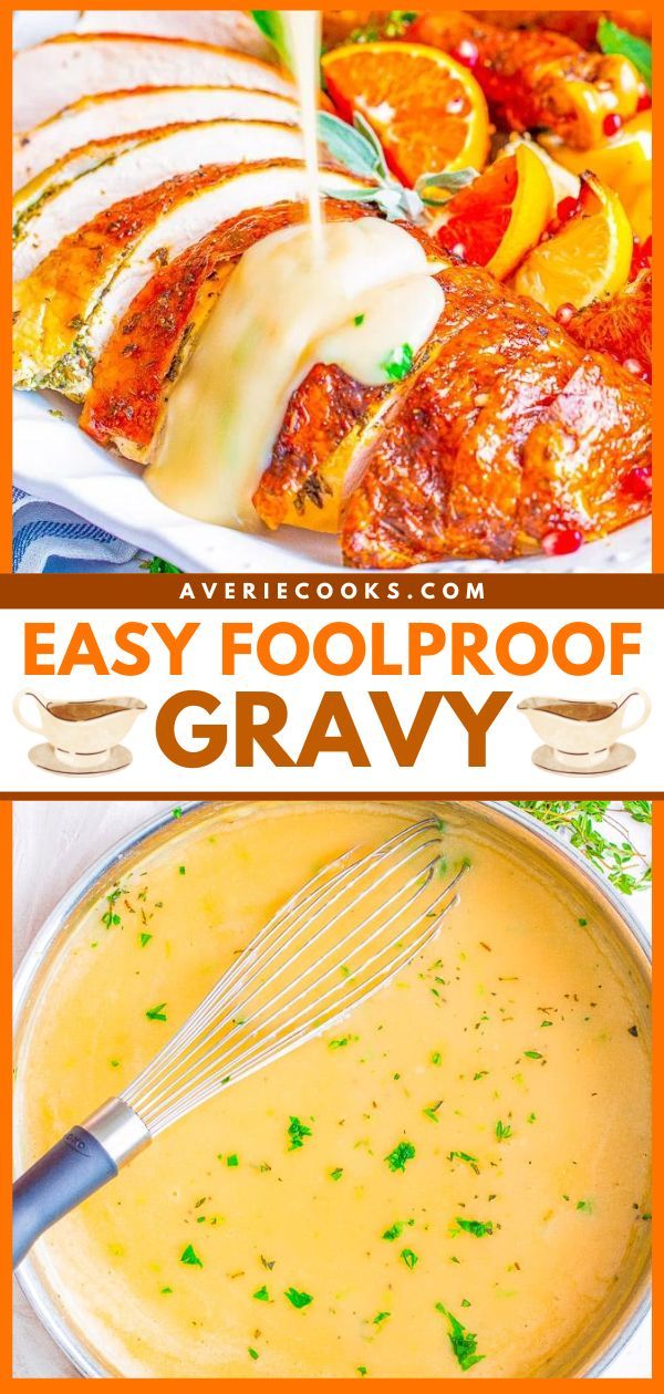 Learn how to make the perfect gravy from scratch every time! It's a quick and easy Thanksgiving recipe that's ready in just 5 minutes. Rich and full of flavor, this homemade gravy from turkey drippings is the BEST. Perfect for your Thanksgiving food ideas! Gravy Recipe No Drippings, Gravy From Drippings, Easy Turkey Gravy, Easy Homemade Gravy, Thanksgiving Recipes Side Dishes Easy, Best Turkey Gravy, Turkey Gravy Easy, Turkey Gravy From Drippings, Homemade Turkey Gravy