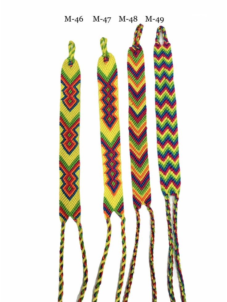 Colorful Friendship Bracelets to add some color to your style! These cute macrame bracelets are handwoven by artisan women using the most beautiful Friendship Bracelet Patterns and colors. Fits any size of wrist. DIMENSIONS (aproximate): The woven part (WL) is about 5”-6" L and total length (L) is ~9”-10”. There are four-width options to choose from: X-Large (XL): 1-7/8" W (~52 mm) Large (L): 1-1/4" W (~32 mm) Medium (M): 7/8" W (~22 mm) Small (S): 1/2" W (~12 mm) X-Small (XS): 3/8” W (~8 mm) MA Cute Macrame, Colorful Macrame, Bracelets Macrame, Yarn Bracelets, Beautiful Friendship, Cotton Bracelet, String Crafts, Bracelets Patterns, Diy Friendship Bracelets Patterns