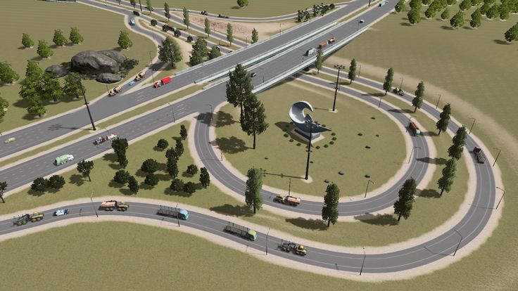 an artist's rendering of a highway intersection