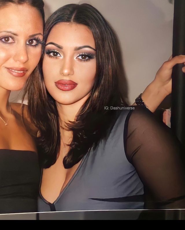 Kim Kardashian 90s Makeup, 90s Hiphop Make Up, 90s Prom Makeup Looks, 90s Makeup Dark Lip, Makeup In 90s, 90a Makeup, 90s Makeup Brown Eyes, 90s Smokey Eye Make Up, 2000s Smokey Eye