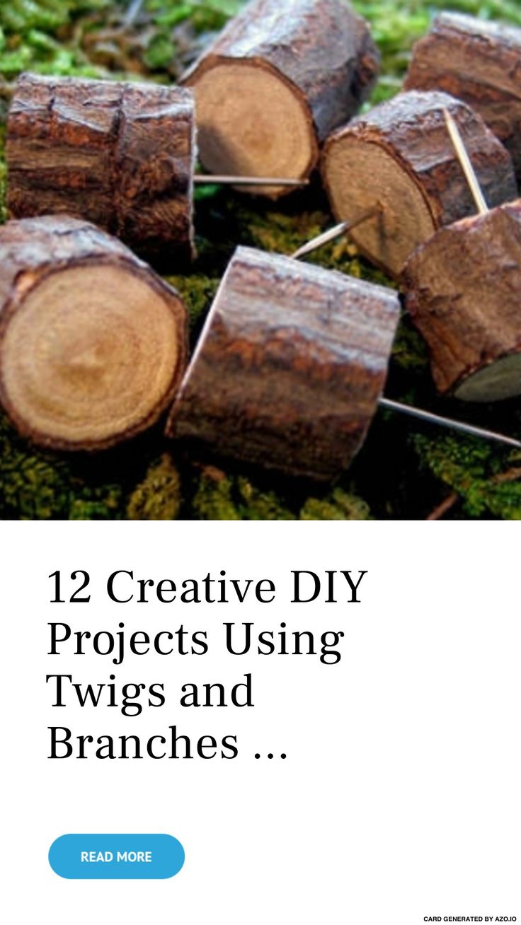 some wooden logs are sitting on the ground with text that reads 12 creative diy projects using twig and branches