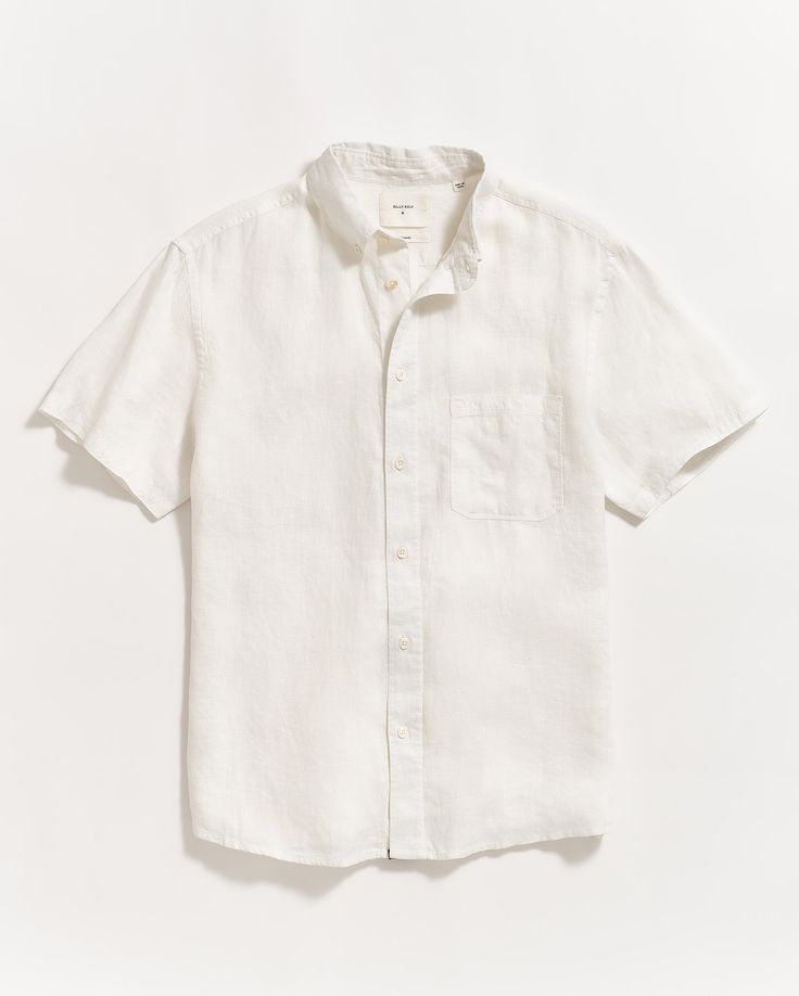 White Linen Shirt For Casual Gatherings, Classic Short Sleeve Shirt For Casual Gatherings, Linen Short Sleeve Camp Shirt For Casual Gatherings, White Relaxed Fit Linen Short Sleeve Shirt, Relaxed Fit Linen Short Sleeve Shirt For Casual Gatherings, White Linen Collared Short Sleeve Shirt, White Relaxed Linen Short Sleeve Shirt, White Unstructured Short Sleeve Shirt For Summer, Classic Linen Camp Shirt With Relaxed Fit