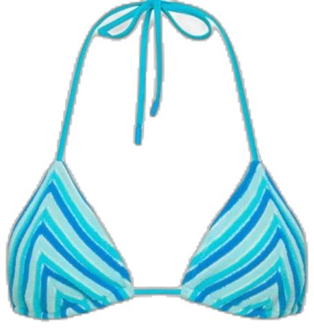 Blue Triangle Top Halter For Poolside, Blue Triangle Halter Top For Poolside, Blue Triangle Halter Swim Top, Blue Fitted Triangle Halter Top, Blue Triangle Halter Top For Swimming, Blue Triangle Halter Top For Summer, Blue Triangle Top Halter For Swimming, Blue Triangle Halter Top For Beach Party, Blue Halter Top For Beachwear