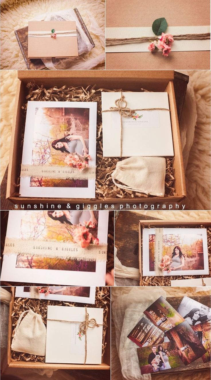 an open box with pictures and other items in it