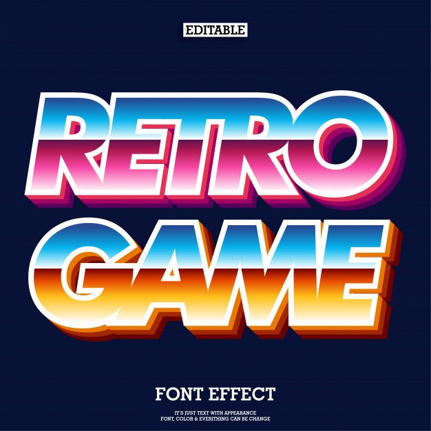 the retro game font effect in adobe