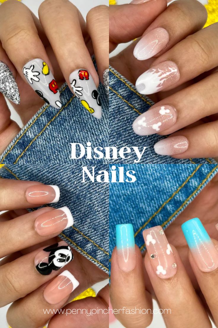 Disney nails Colorful Mickey Nails, Disney Hawaii Nails, Disney Birthday Nails Art Designs, Summer Mickey Nails, Disney Cruise Nail Designs, Cute Easy Disney Nails, Disney Red Nails, Disney Firework Nails, Disney Nails Design Ideas