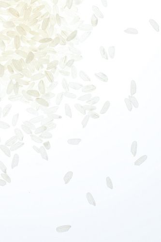 white rice falling down into the air