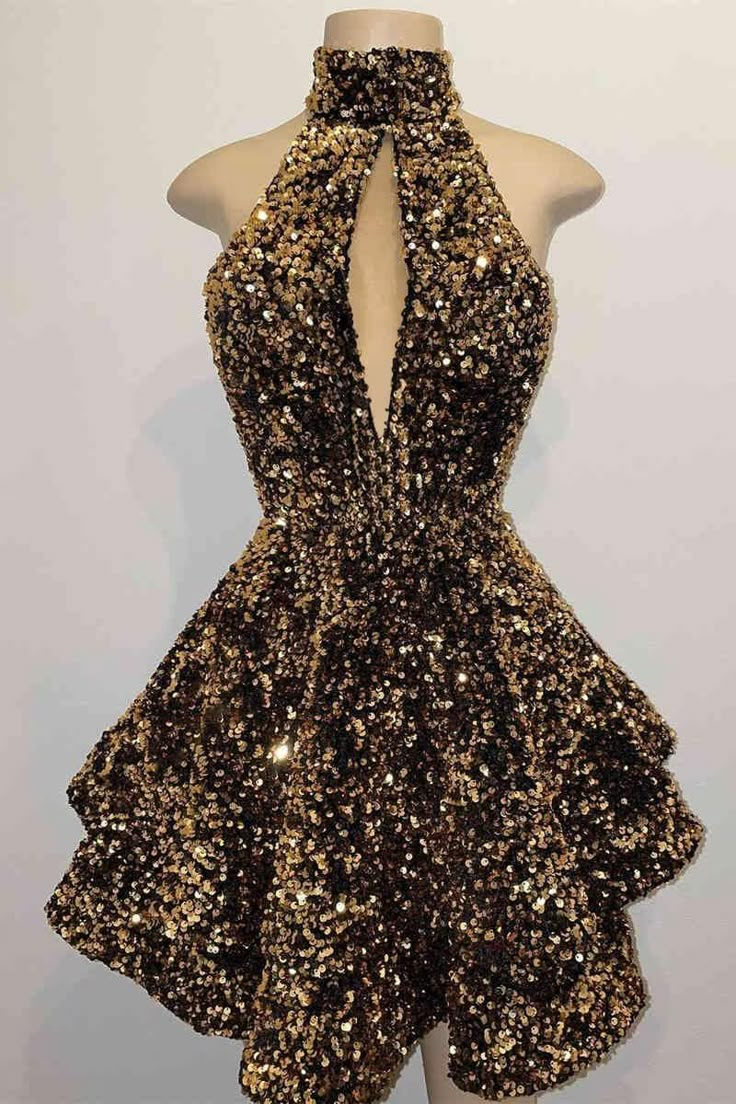 Halter Sequin Homecoming Dresses Short Sparkly Glitter Cutout Mini Backless Tight Bodycon Prom Cocktail Dresses for Women #productDescription h3 { margin: 0.75em 0px 0.375em -1px; } Gold Homecoming Dress, Cocktail Dresses For Women, Prom Dress Pictures, Sequin Homecoming Dress, Cocktail Dress Prom, Long Prom Gowns, Mermaid Bridesmaid Dresses, Short Party Dress, A Line Shorts