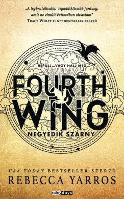 a book cover with the words fourth wing on it