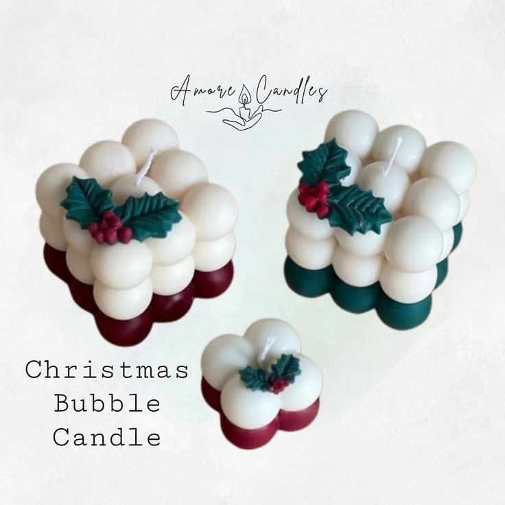 Christmas Bubble Candle Bring festive charm home with our Christmas Bubble Candle! Made with eco-friendly wax and a cozy blend of cinnamon, pine, and vanilla, this unique candle adds warmth and holiday spirit to any space. Perfect for gifting or enjoying yourself! Christmas Bubble Candle, Bubble Candle, Unique Candle, Candle Inspiration, Unique Candles, Christmas Candles, Holiday Spirit, Cinnamon, Vanilla