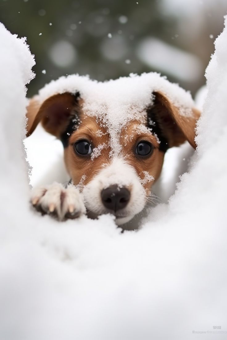 photography of a jack russel dog in snowy background Dog Snow Photography, Winter Dog Photoshoot, Snowy Terrain, Dogs In Snow, Dog Christmas Photos, Snow Weather, Seasonal Activities, Winter Puppy, Snow Photography