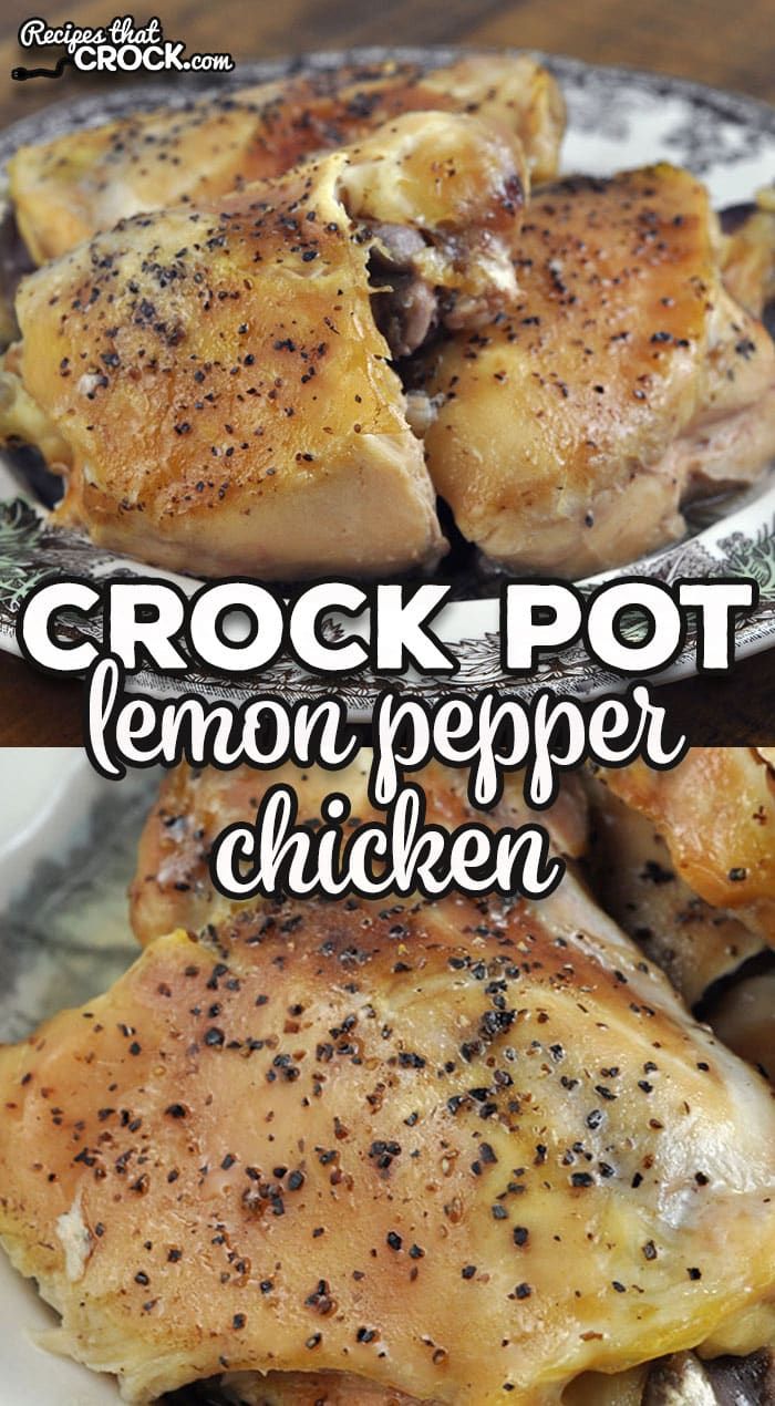 crock pot lemon pepper chicken on a plate