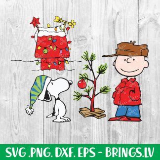 charlie brown and his christmas tree svg dxf files