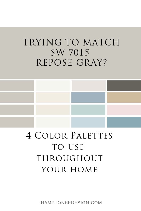 the color palette for trying to match sw 705 repose gray