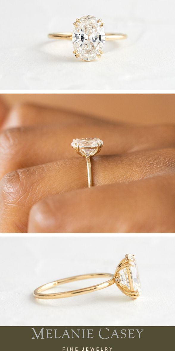 Luxury 14k Gold Oval Wedding Ring, Oval Solitaire Ring For Promise, Elegant Oval 14k Gold Diamond Ring, Refined Oval Diamond Cut Ring, Refined Oval Cut Diamond Ring, Refined Oval Yellow Gold Diamond Ring, Refined 14k Gold Solitaire Wedding Ring, Oval Solitaire Diamond Ring Fine Jewelry, Timeless Oval Promise Rings