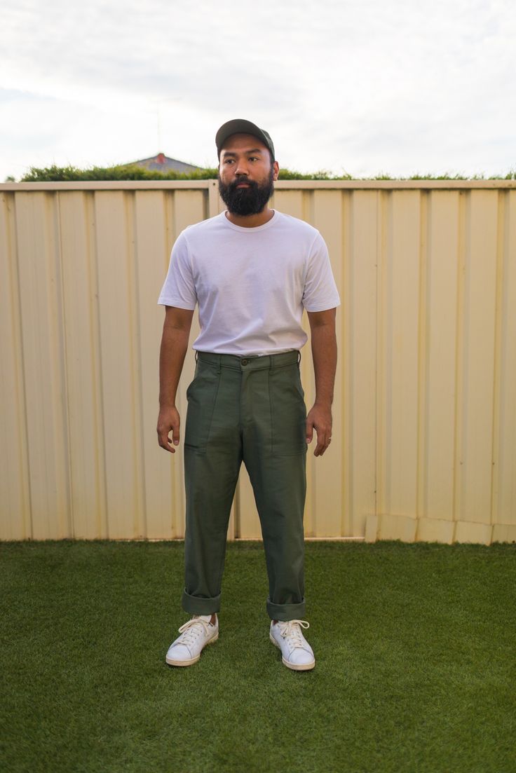 Fatigue Pants Men, Military Style Khaki Pants With Belt Loops, Military Style Khaki Pants With Pockets, Khaki Military Cargo Pants For Workwear, Khaki Military Work Pants With Belt Loops, Casual Chinos With 4-way Stretch And Pockets, Uniqlo Pants, Military Surplus Store, Army Fatigue