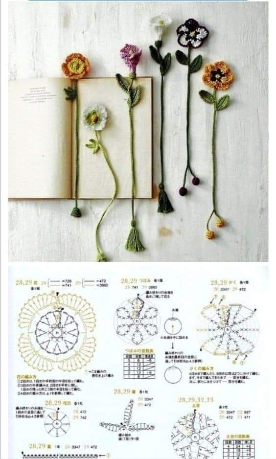 flowers are arranged on top of an open book and in the middle is a page with instructions for how to make them