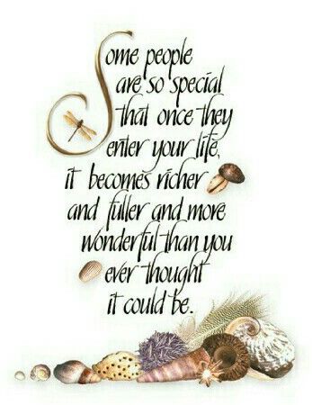 a quote with shells on it that says, one people are so special that once they enter