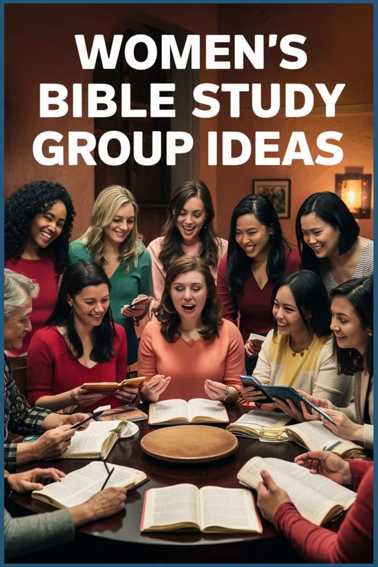 Women gathered around a table, studying the Bible in a group. Leading A Small Group, Women Bible Study Activities, Bible Study Themes For Women, Ideas For Bible Study Groups, Bible Sermon Topics, Women’s Small Group Ideas, Women’s Bible Study Activities, Womens Group Discussion Topics, Women's Bible Study Lessons