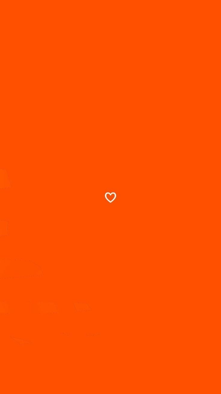 an orange background with a white heart on the left and right hand corner in the middle