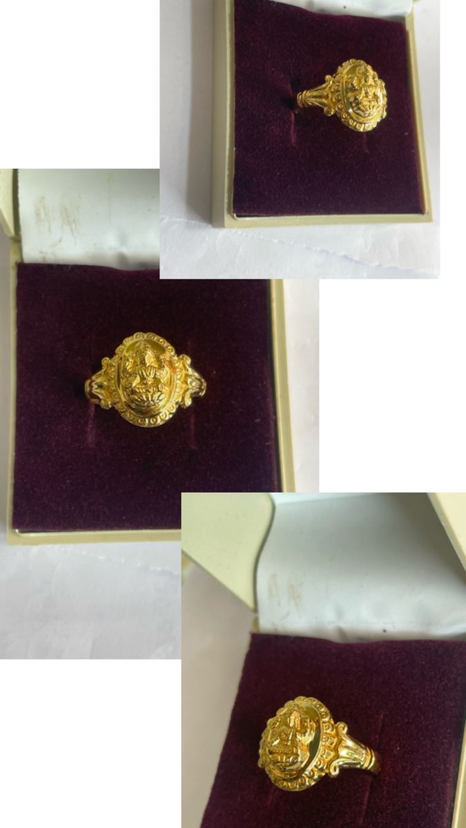 Gold Lakshmi Devi ring 4.5g Lakshmi Devi Rings, Lakshmi Devi, New Gold Jewellery Designs, Cutwork Blouse Designs, Gold Jewelry Stores, Rings Gold, Gold Earrings Designs, My Photo Gallery, Gold Jewellery Design