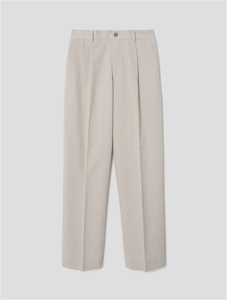 8seconds Basic Tapered Fit Slacks Ivory | Dress Pants for Men | KOODING Beige High-waisted Cotton Dress Pants, Classic Beige Pants With Welt Pockets, Formal Cream Pants With Straight Hem, Casual Beige Bottoms For Business, Beige Casual Bottoms For Business, Beige Tapered Leg Dress Pants With Welt Pockets, Beige Tapered Dress Pants With Welt Pockets, Classic Beige Tapered Leg Dress Pants, Classic Cream Tapered Leg Pants