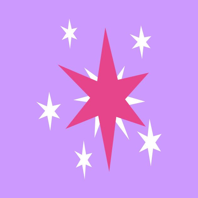 a red star with white stars on a purple background