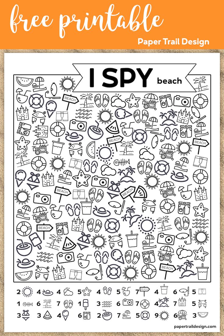 the free printable i spy page for kids to use in their art projects and crafts