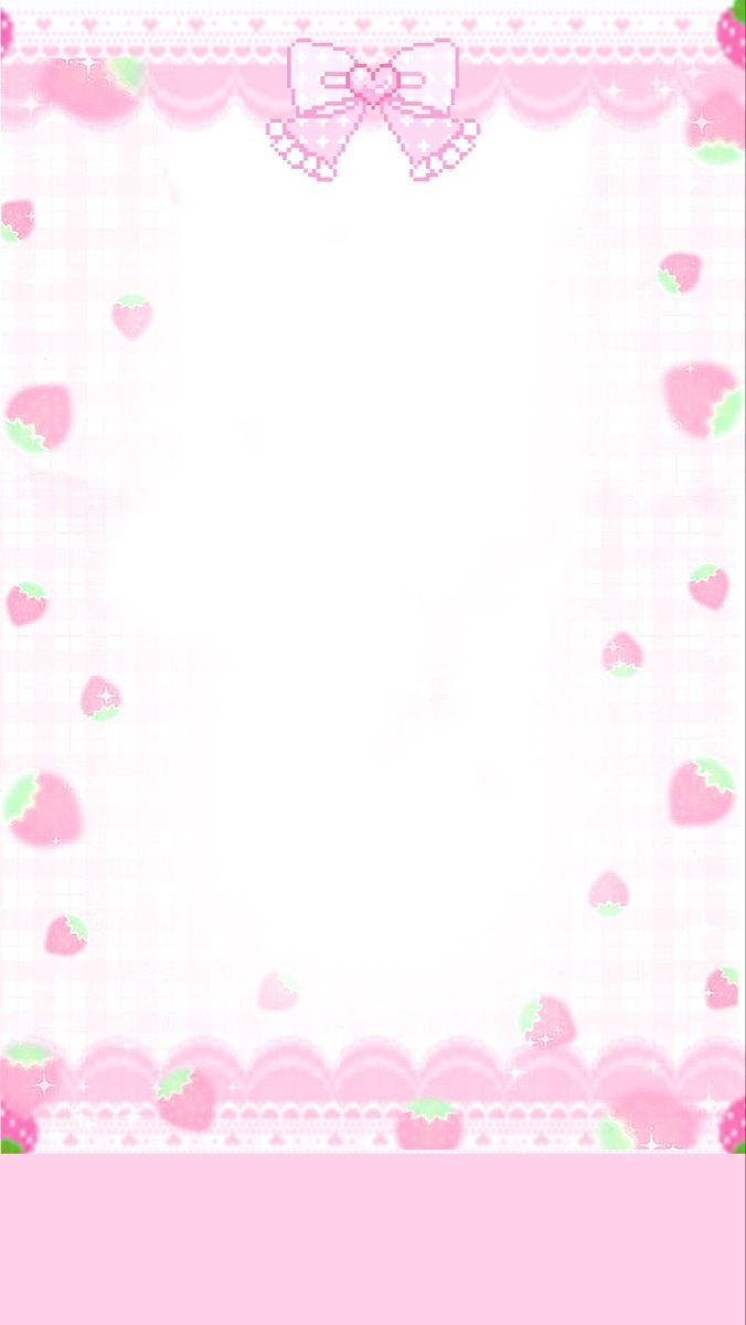 a pink frame with hearts and bows on it