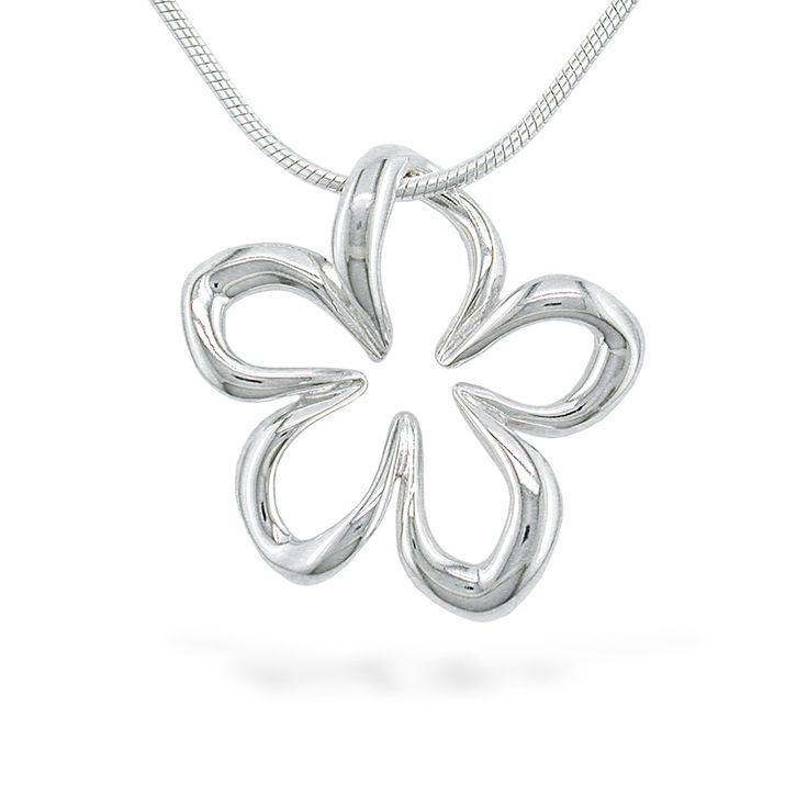 Sterling Silver Floating Plumeria Pendant. 18" Sterling Silver Chain included. The pendant measures approximately 1 1/8" in width. Island Lifestyle, Hawaiian Jewelry, Detailed Jewelry, Copper And Brass, Fine Jewels, The Pacific, Sterling Silver Chain, Sterling Silver Chains, Maui