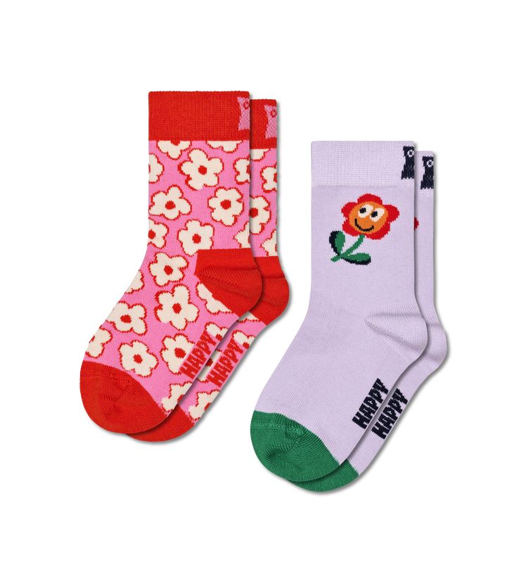 Get a 2-pack and save yourself a headache when one pair inevitably goes missing. Featuring two different floral designs. 
  
  
Vibrant blooms and playful patterns come together in the Kids 2-Pac Flowers Socks, a delightful duo that's sure to bring a smile to little faces. With two unique floral designs, these colorful socks offer a fun way to mix and match outfits. At Happy Socks, we believe in color, creativity, and fun! The varied flower patterns and bright hues make for a charming addition t Flower Crew, Food Socks, Flower Socks, Floral Socks, Heart Socks, Gifts For Campers, Toddler Socks, Sock Animals, Cute Socks