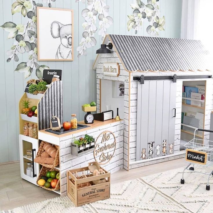 a doll house with furniture and decor in it